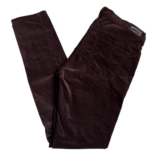 AG The Legging Super Skinny Velveteen Jean (Chocolate Brown) - Size 28R - Picture 1 of 15